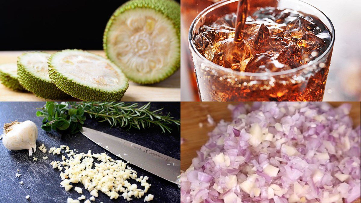 Ingredients for the dish braised jackfruit with anise