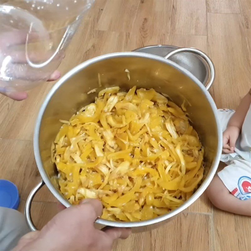 Step 2 Salting jackfruit fibers Ripe jackfruit