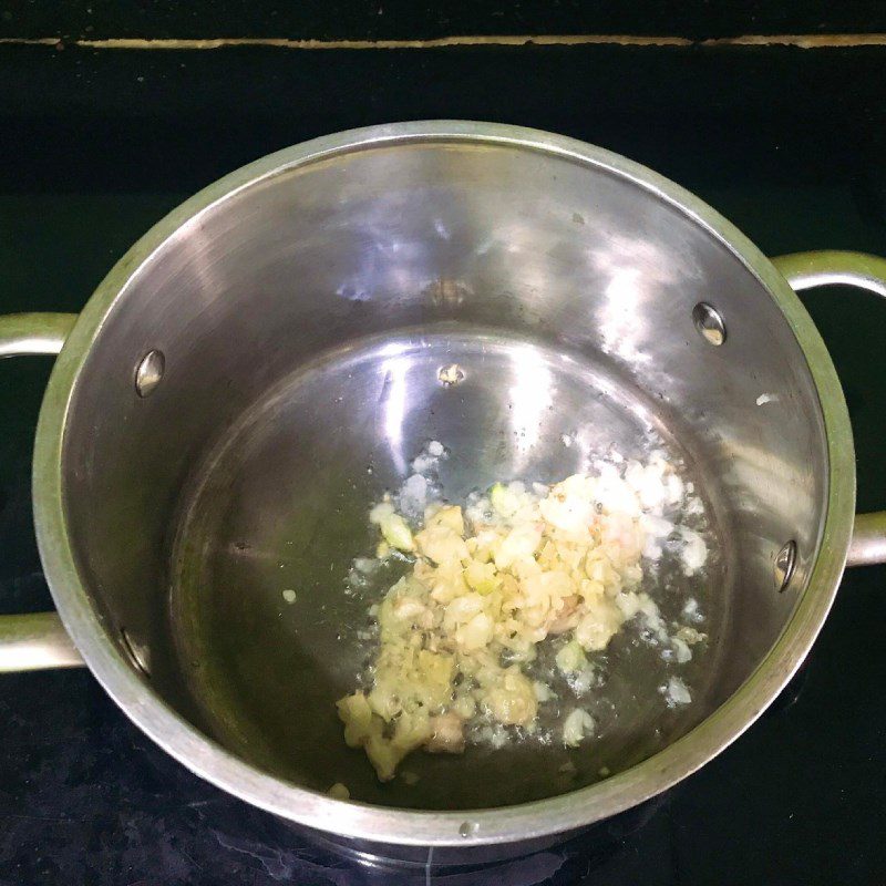 Step 3 Cooking crab soup with water spinach Crab soup with water spinach (Recipe shared by user)