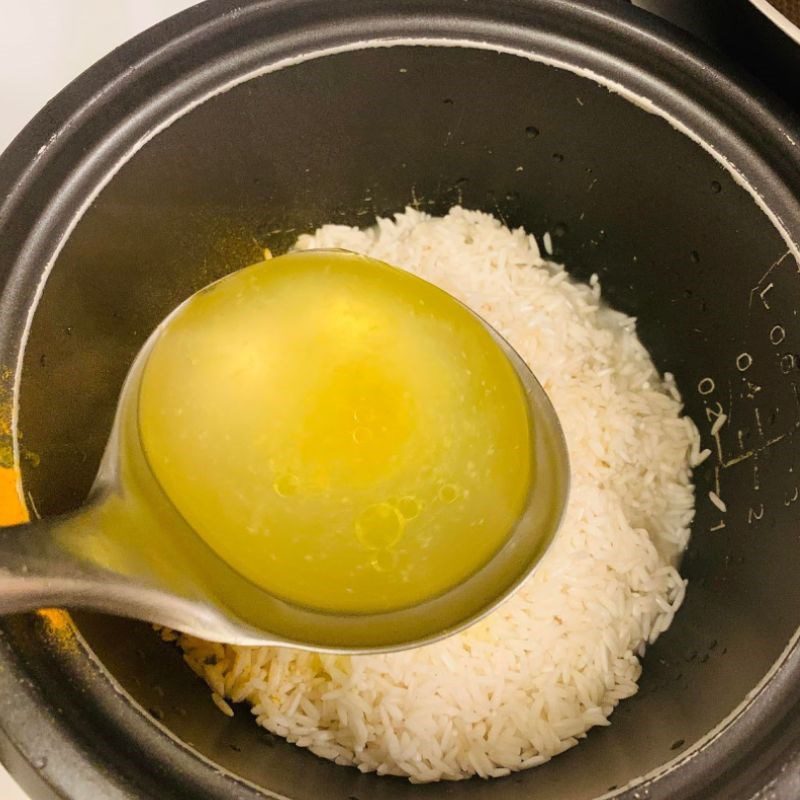 Step 3 Cooking Rice Fried Chicken Rice without frying rice