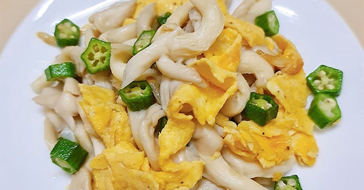 Oyster mushrooms stir-fried with eggs (Recipe shared by a user)