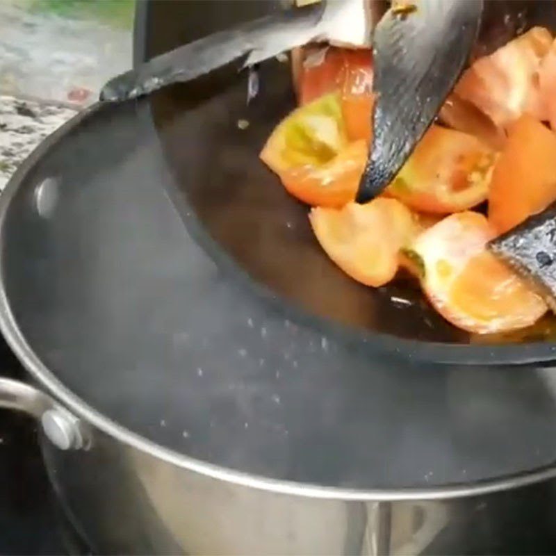 Step 4 Cook the soup Baked fish stew