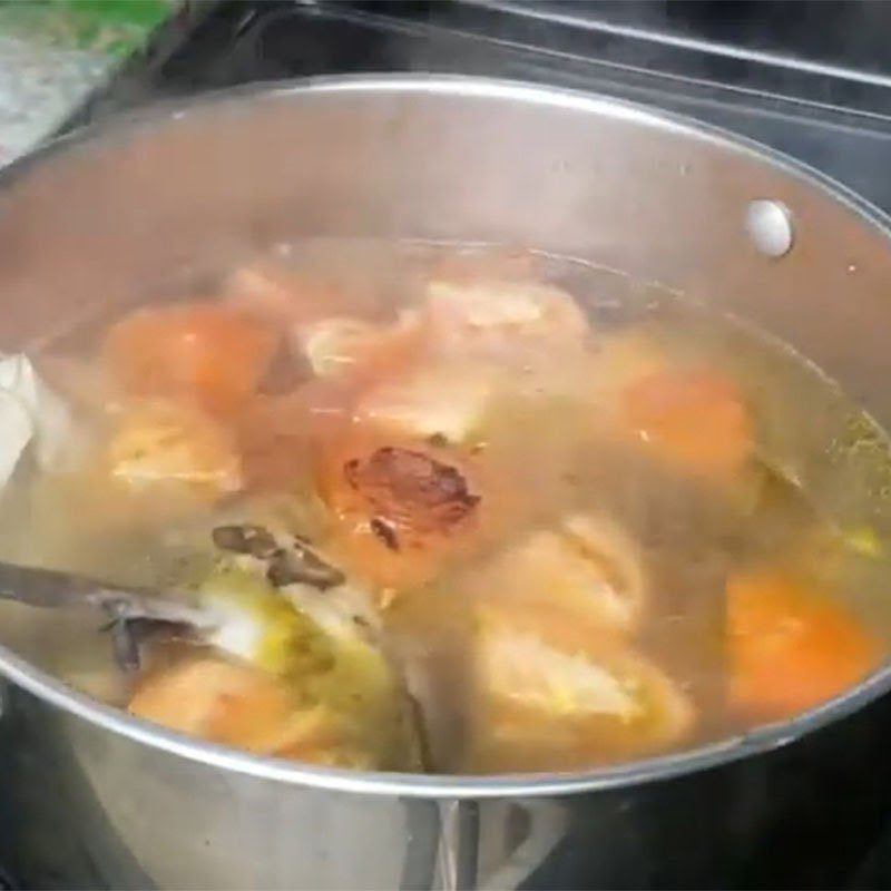 Step 4 Cook the soup Baked fish stew