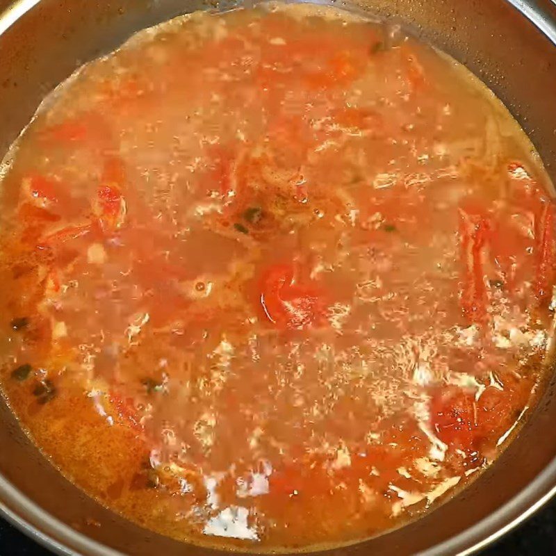 Step 4 Cooking clam soup with tofu