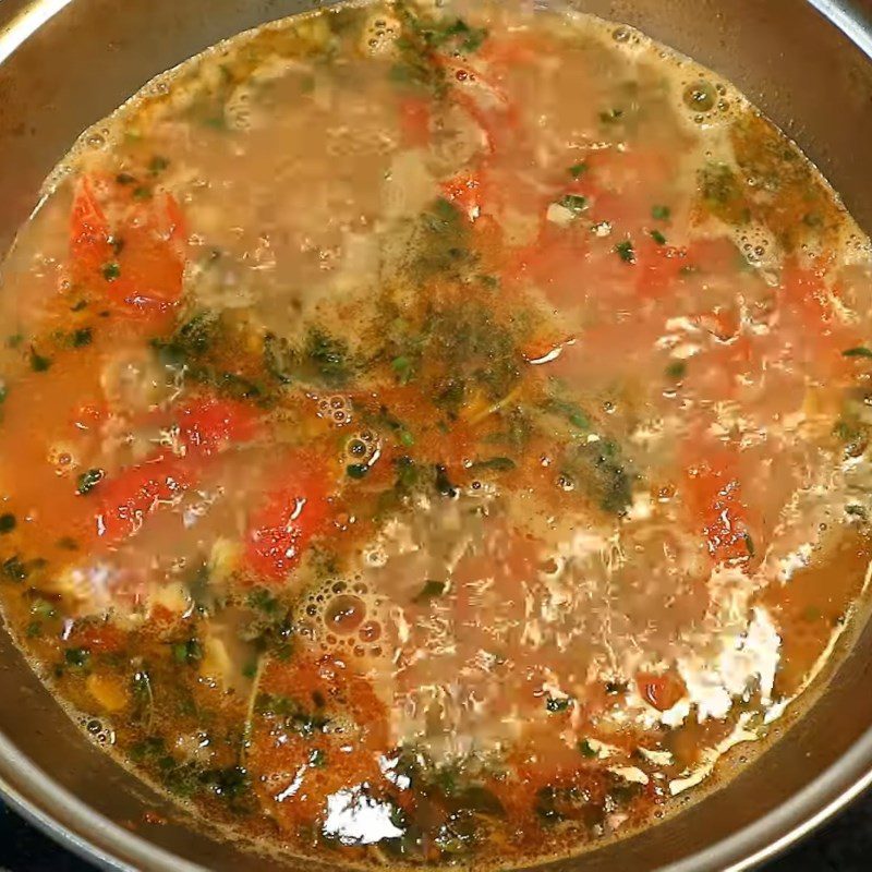 Step 4 Cooking clam soup with tofu