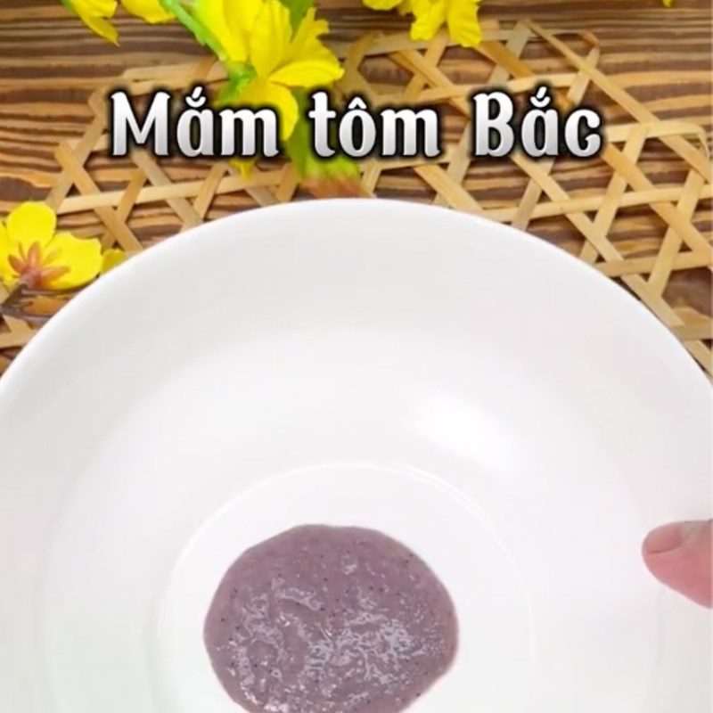 Step 2 Cook the soup Water Spinach Soup with Tomato and Shrimp Paste