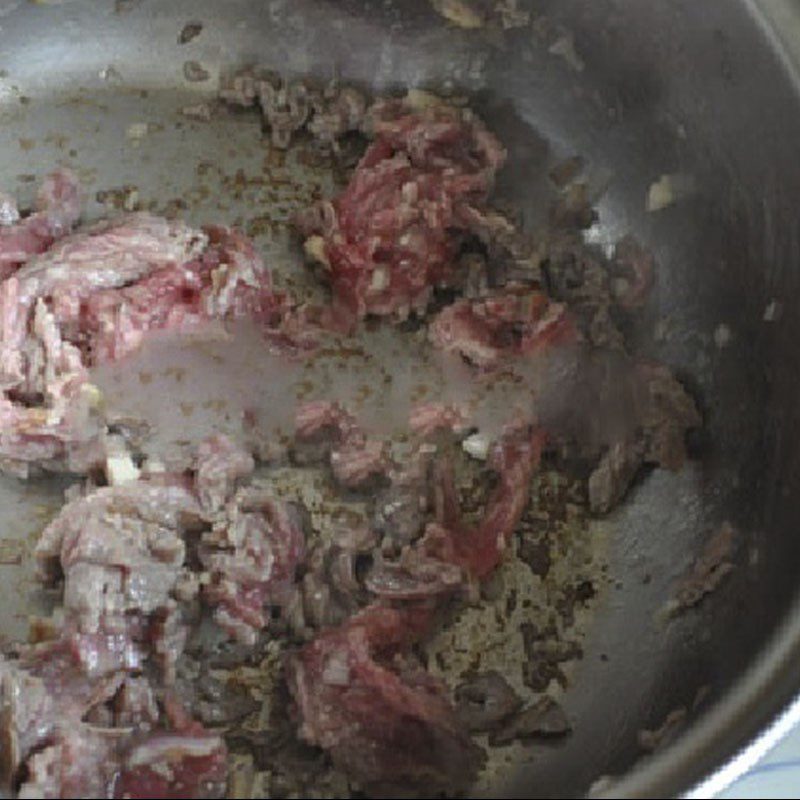 Step 3 Cooking the soup Beef soup with betel leaves