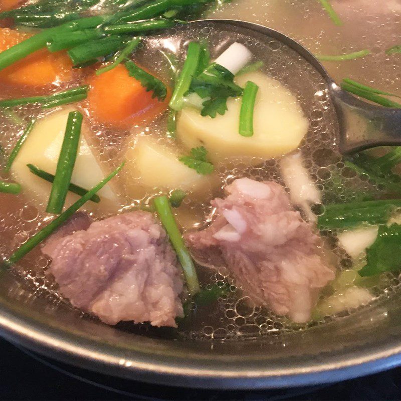 Step 3 Cooking Soup Bone Soup with Potatoes and Carrots