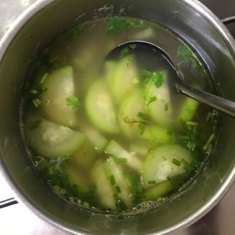 Step 3 Cooked Winter Melon Soup with Dried Shrimp Winter melon soup with dried shrimp