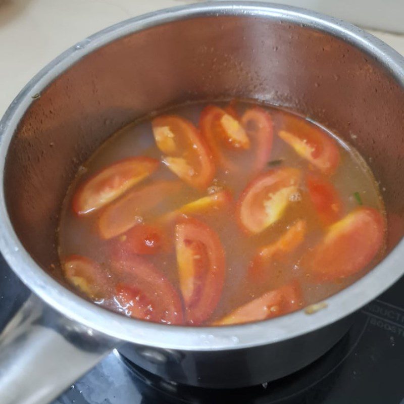 Step 3 Cook the clam soup with pineapple Clam soup with pineapple