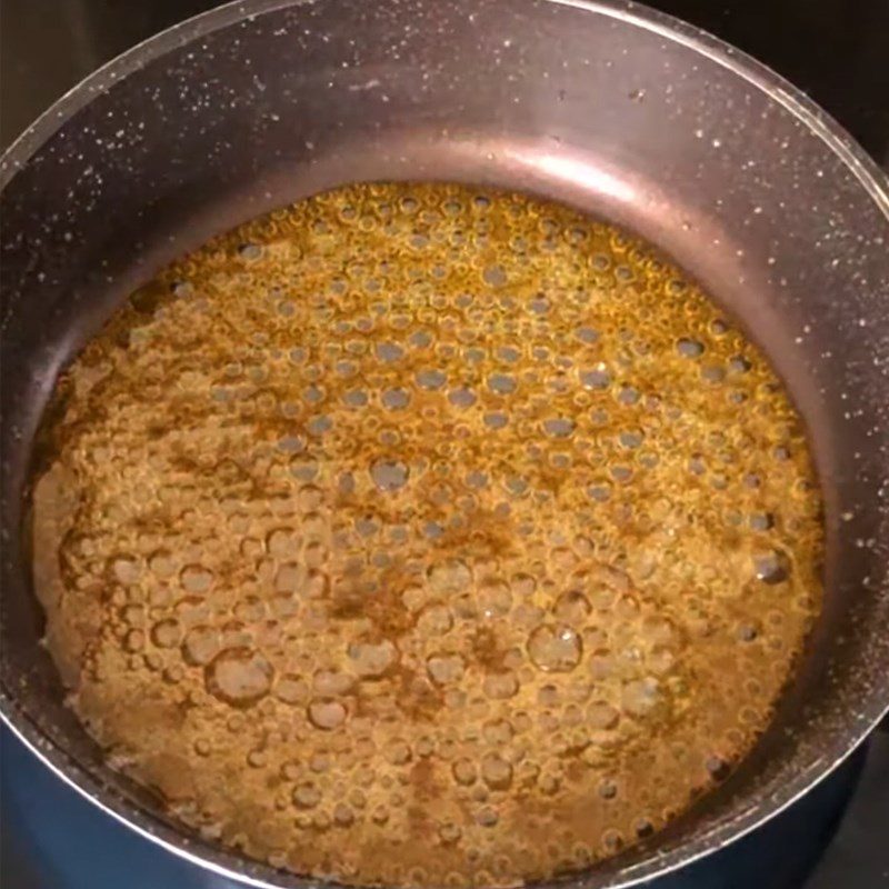 Step 1 Cook caramel for flan using an air fryer