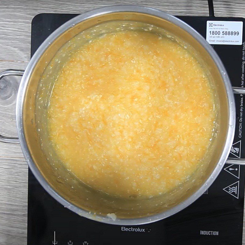 Step 3 Cook the porridge Chicken pumpkin porridge