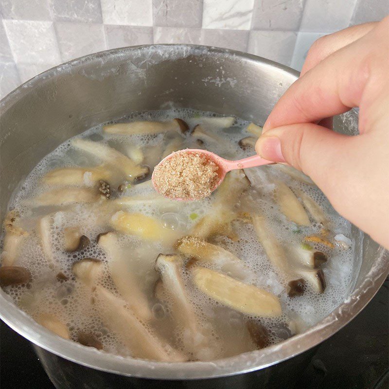 Step 5 Cook the porridge Scallop porridge