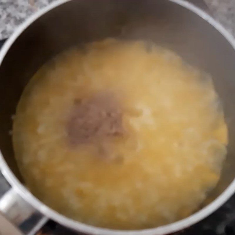 Step 2 Cooking porridge Beef cheese pumpkin porridge