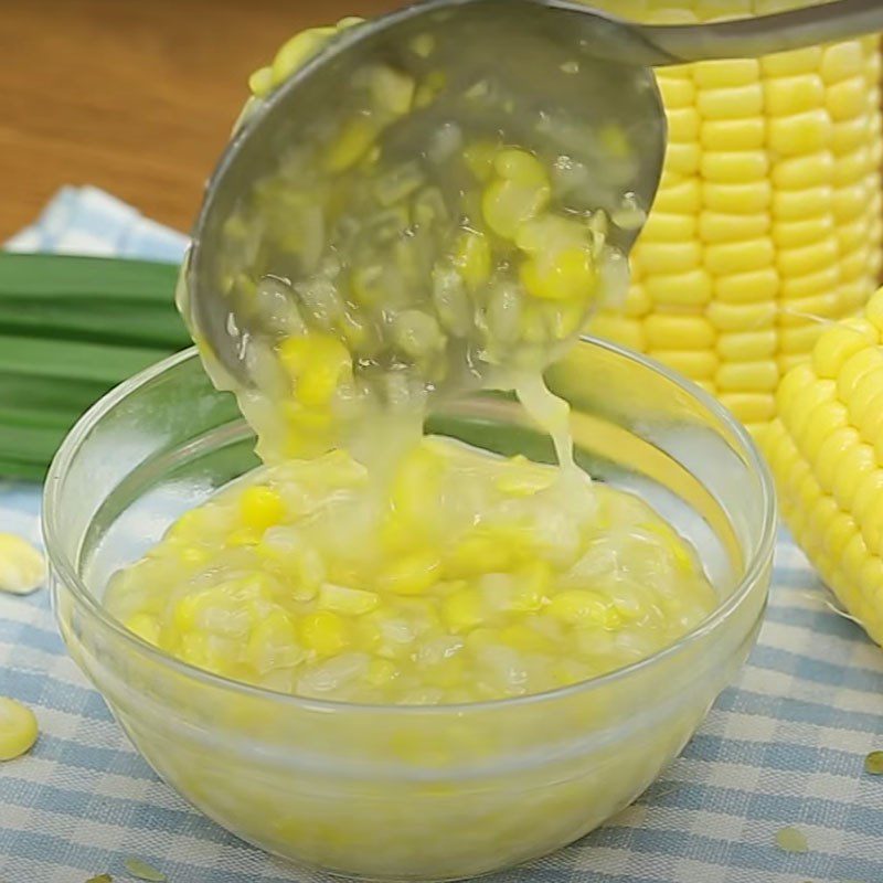 Step 3 Cooking dessert Corn (maize) roasted glutinous rice