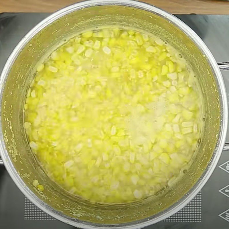 Step 3 Cooking dessert Corn (maize) roasted glutinous rice