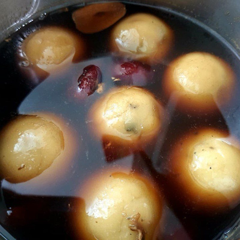 Step 6 Cook glutinous rice balls with salty filling