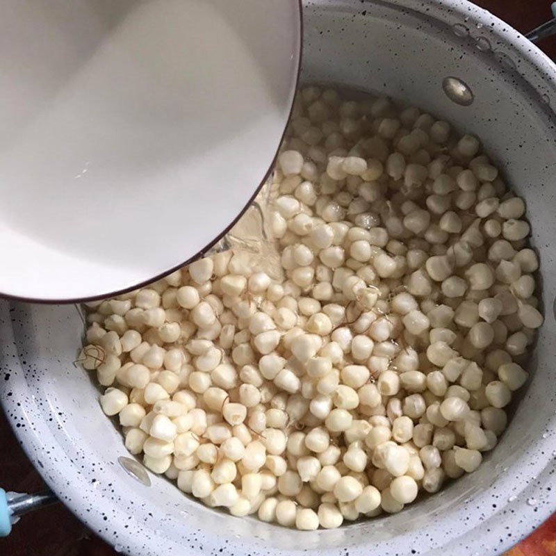Step 2 Cooking the pudding for Corn Pudding