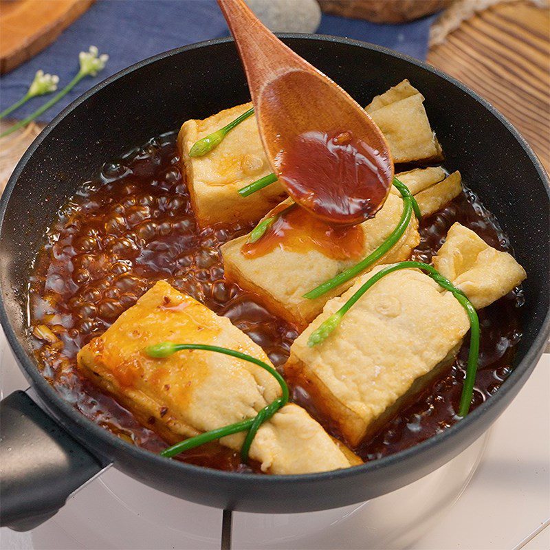 Step 6 Cooking tofu wrapped with plum sauce How to make tofu wrapped with lotus seeds in plum sauce