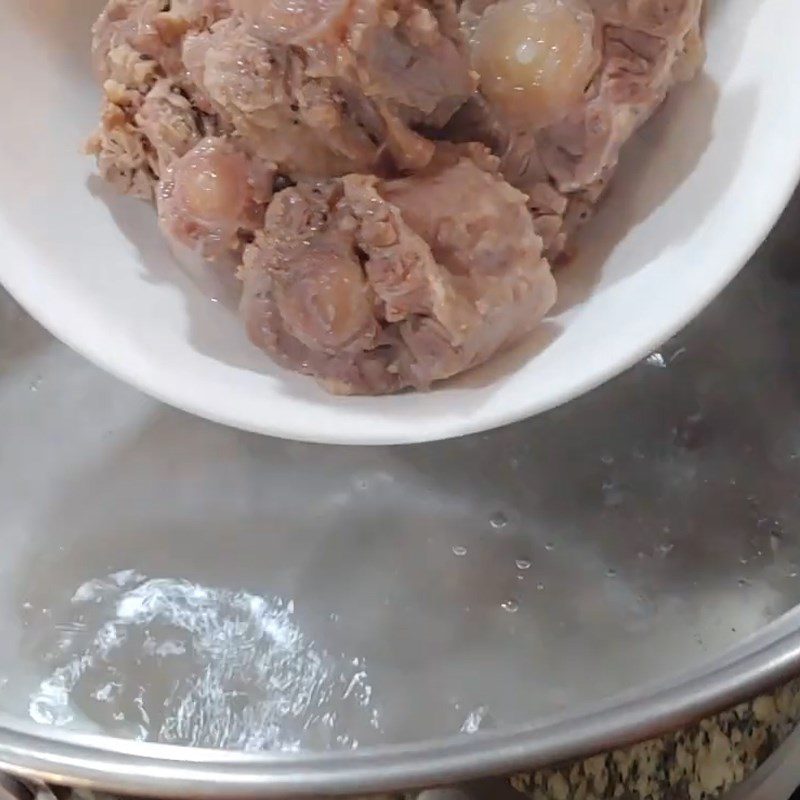 Step 5 Cooking Beef Tail with Ingredients Beef Tail Stew with Lotus Seeds