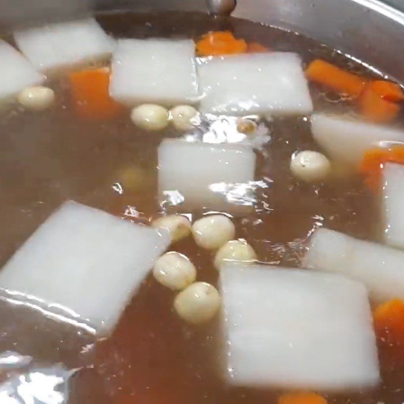 Step 5 Cooking Beef Tail with Ingredients Beef Tail Stew with Lotus Seeds