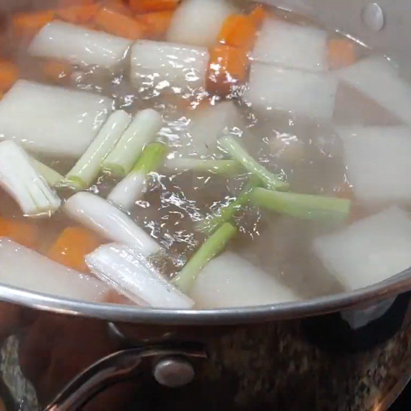 Step 5 Cooking Beef Tail with Ingredients Beef Tail Stew with Lotus Seeds