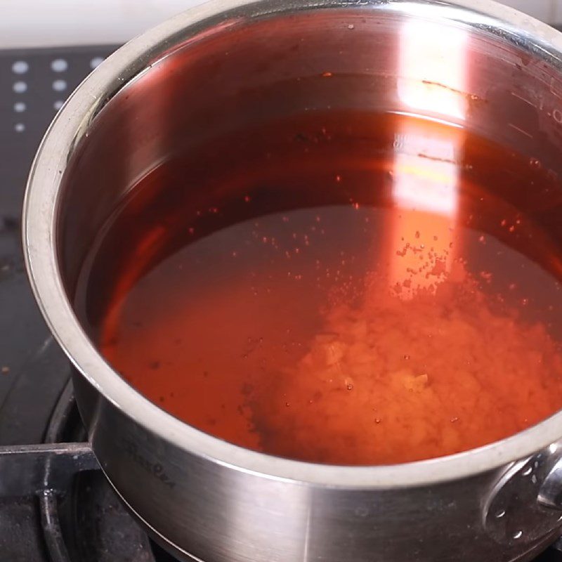 Step 2 Cook the Soda Water mixture for Vegetarian Fish Sauce from Pineapple and Soda Water