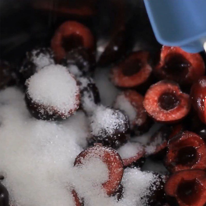 Step 2 Cook the cherry jelly mixture Cherry vanilla pudding