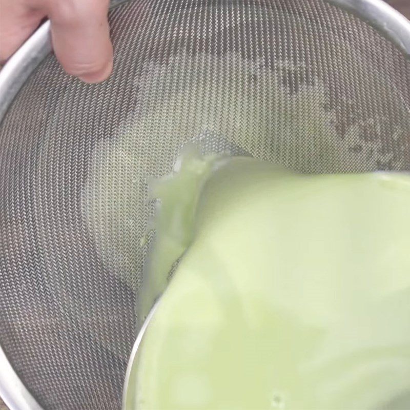 Step 2 Cook the milk mixture for Green Tea Pudding