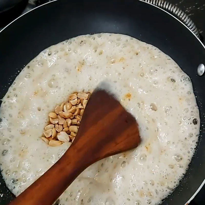 Step 3 Make black sesame candy Cút chuột - black sesame candy