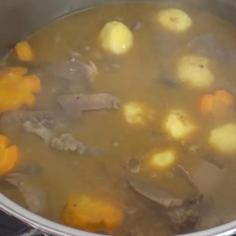 Step 7 Cook lagu Beef tongue cooked in lagu