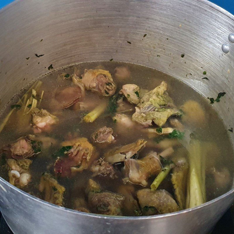 Step 4 Cooking Chicken Hot Pot with Rice Herb Chicken Hot Pot with Rice Herb