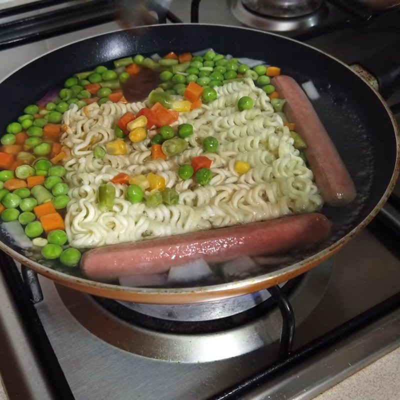 Step 1 Cook the noodles Samyang mixed noodles