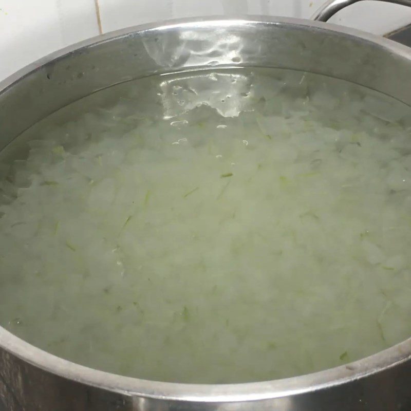 Step 5 Cooking aloe vera chia seeds Aloe vera chia seeds rock sugar