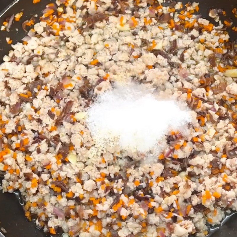 Step 2 Cooking the meat filling for Bánh đúc (Recipe shared from TikTok Cooking with TasteVN)