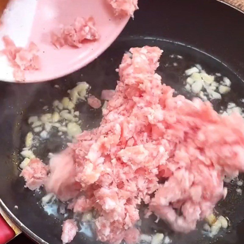 Step 2 Cooking the meat filling for Bánh đúc (Recipe shared from TikTok Cooking with TasteVN)