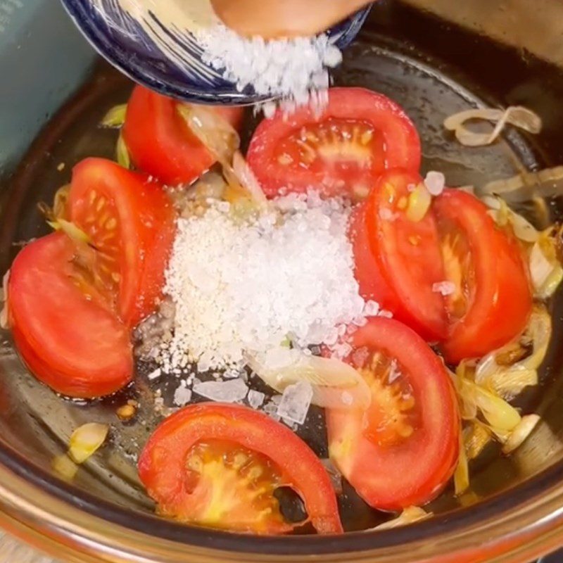 Step 4 Cook the vegetarian crab noodle soup (Recipe shared by Tiktok Vegetarian Kitchen XANH)