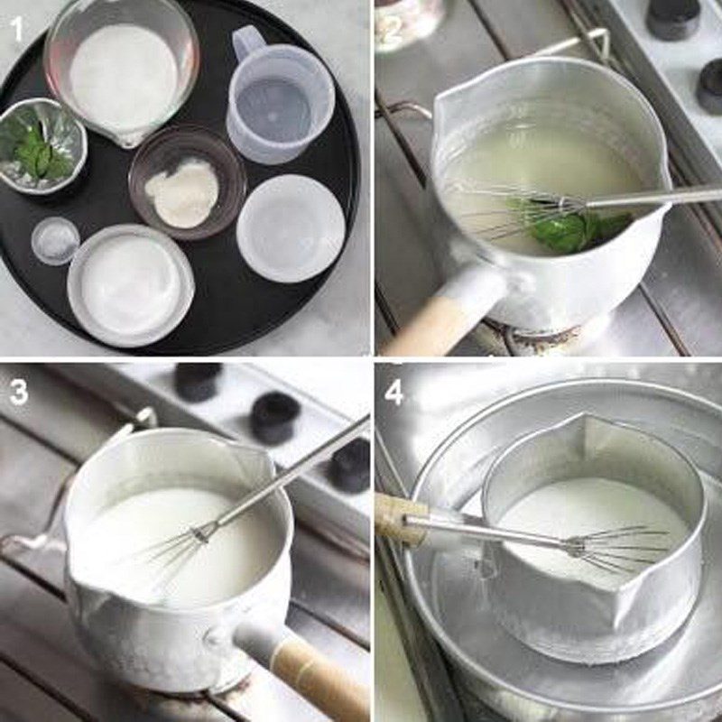 Step 1 Cook Coconut Milk for Durian Jelly