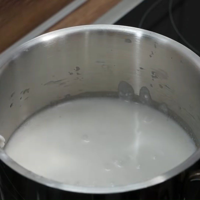 Step 3 Cook Coconut Milk Jelly with Coconut Milk