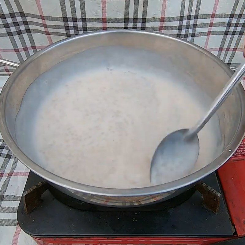 Step 2 Cooking Coconut Milk with Tapioca Pearls Grilled Banana with Coconut Milk