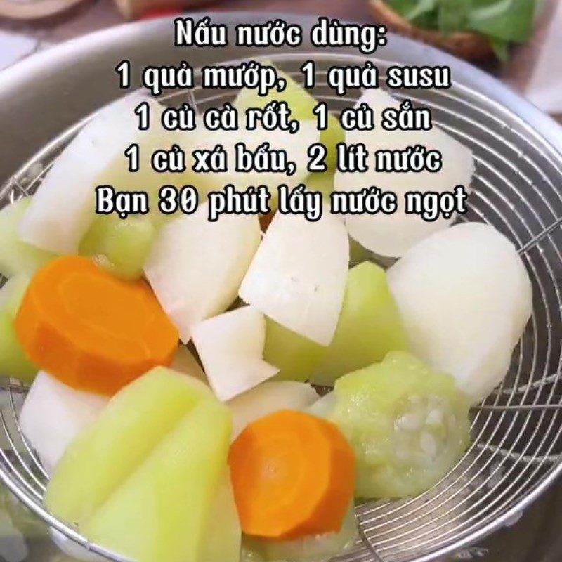 Step 3 Cooking the broth Mushroom hotpot with rice paddy herb