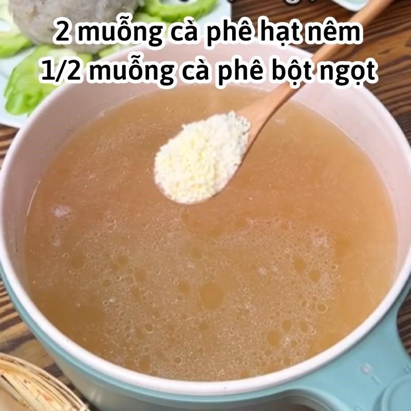 Step 2 Cook the hotpot for Bitter Melon Hotpot with Tilapia