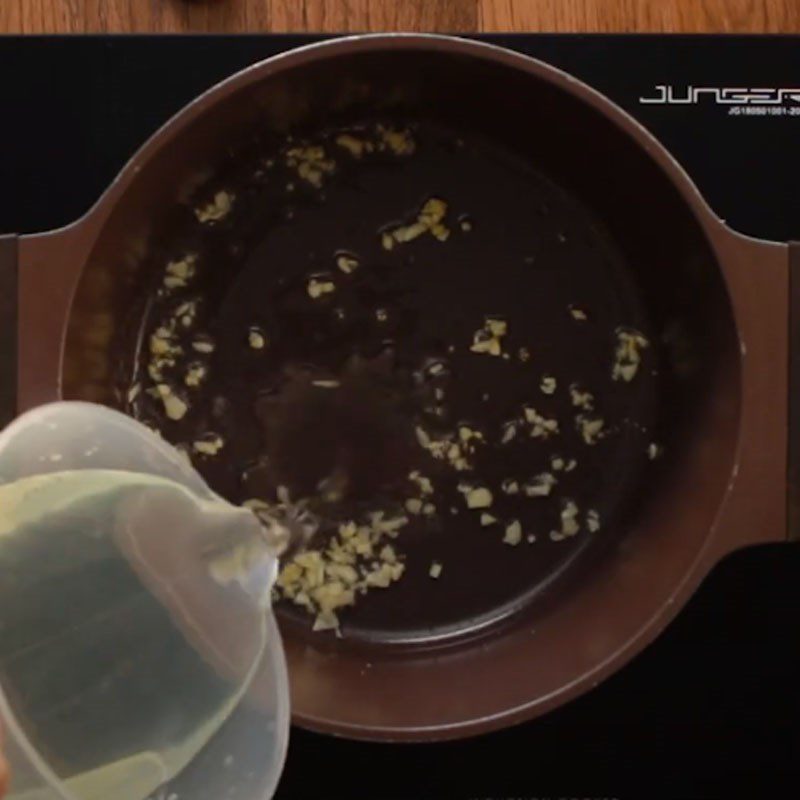 Step 3 Making the broth Beef ball soup with enoki mushrooms