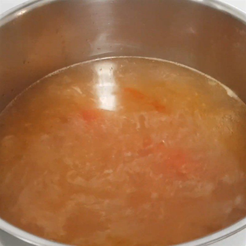 Step 3 Cook the broth Bun cha ca Da Nang