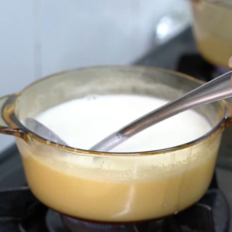 Step 2 Cooking jelly Fresh coconut milk jelly