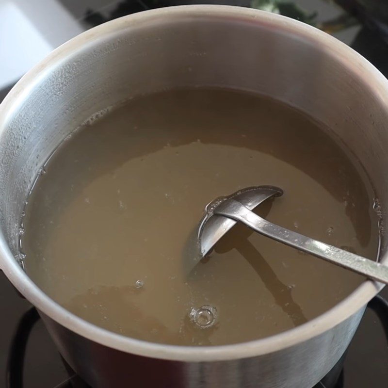 Step 1 Cooking jelly for Three Color Dessert