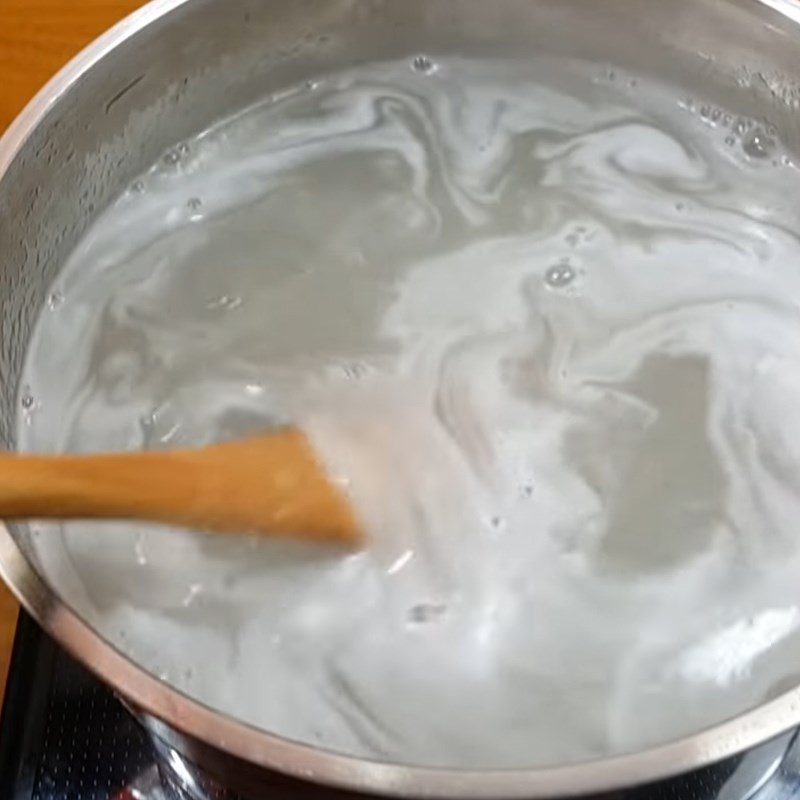 Step 3 Cooking coconut jelly Coconut jelly