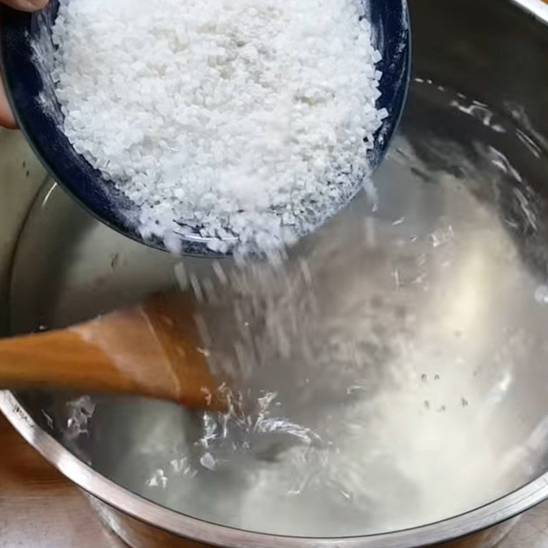 Step 3 Cooking coconut jelly Coconut jelly