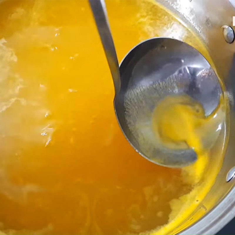 Step 3 Cooking syrup Passion fruit syrup