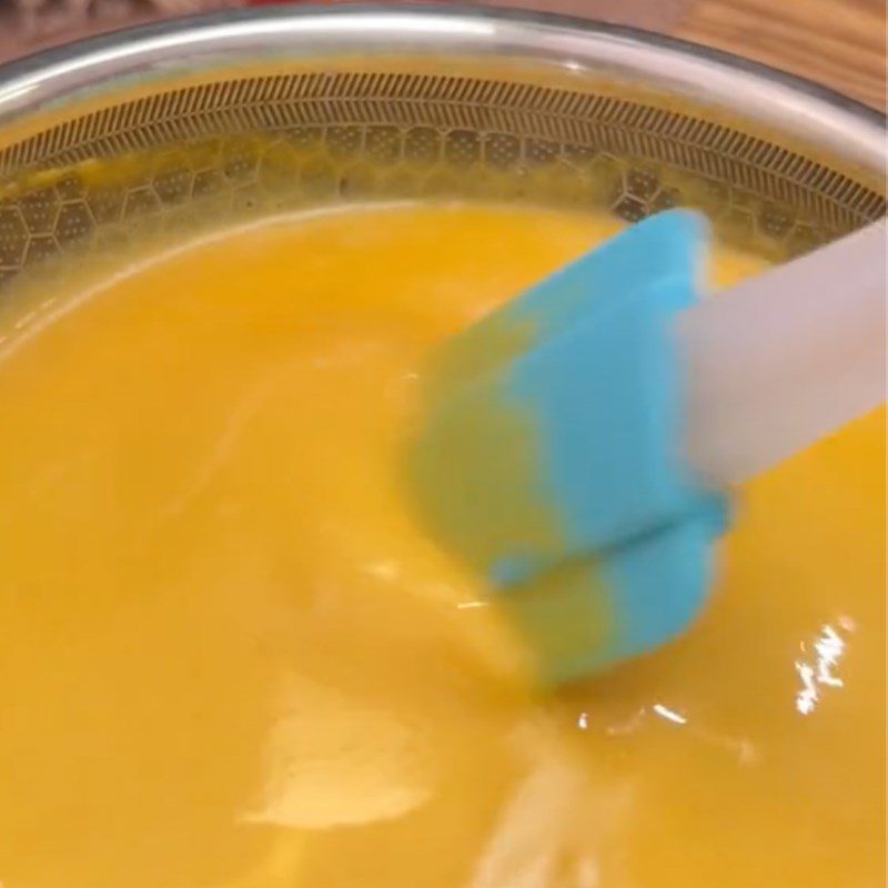 Step 2 Cook the sauce Salted Egg Cheese Sauce (recipe from TikTok Into the Kitchen with TasteVN)